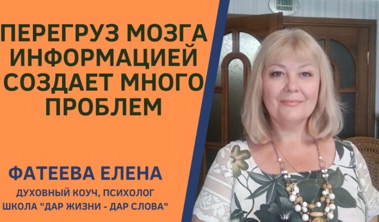 ПЕРЕГРУЗ ИНФОРМАЦИЕЙ ПРОБЛЕМЫ ФАТЕЕВА ЕЛЕНА